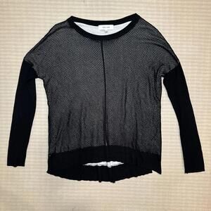 John + Jenn Womens Black And White Sweater Med.